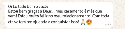 Depoimento real de uma cliente da Luane